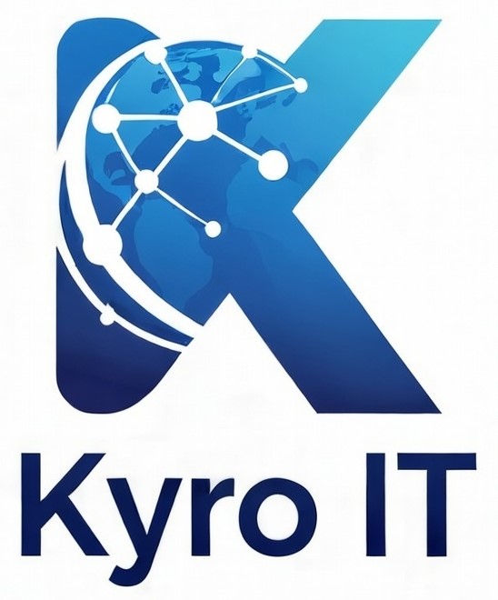 Kyro IT — connected globe logo